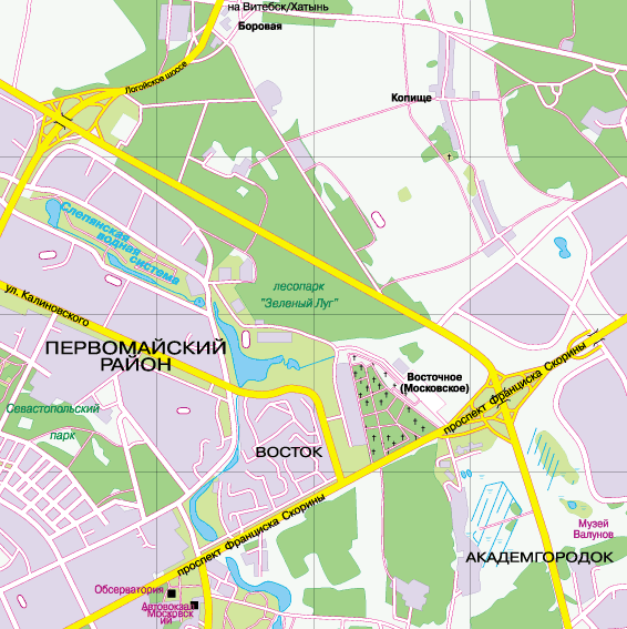 Карта города Минска