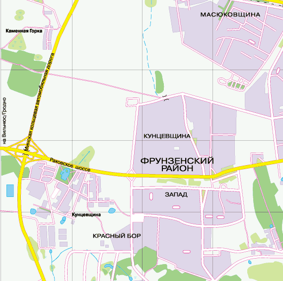 Карта города Минска