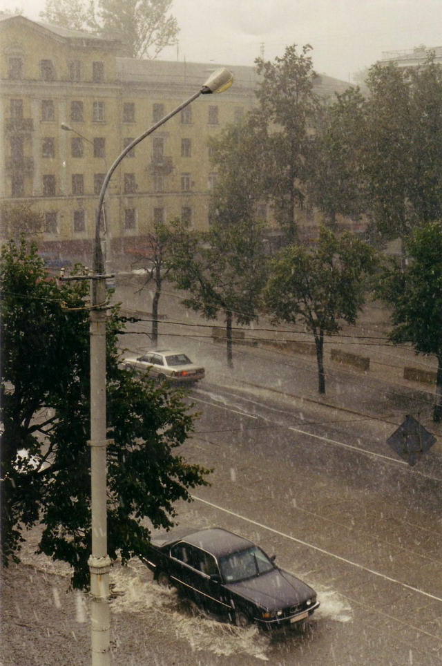 Дождь в Минске.